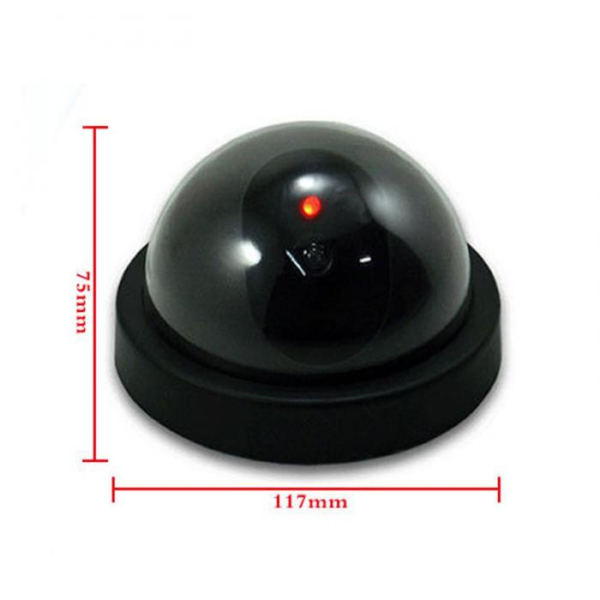 Fake Video Surveillance Dome Camera with Flashing Red LED Light - SpyTechStop
